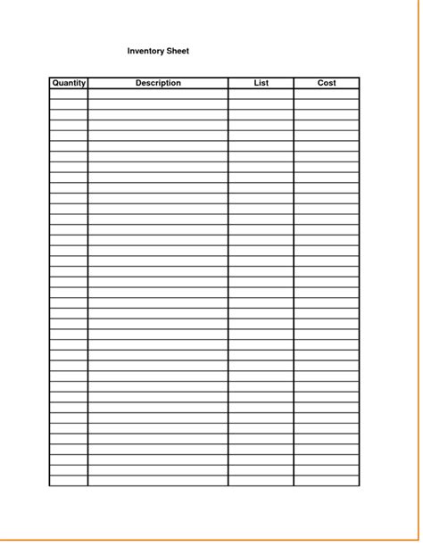 Inventory Control Template With Count Sheet 1 — Db