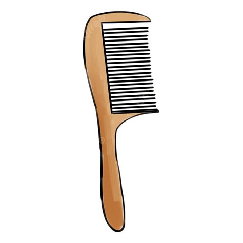 Barber Tools Brown Comb Brown Comb Haircut Png Transparent Clipart