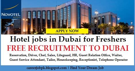 Latest job opportunities in dubai at holiday inn careers. Hotel Jobs in Dubai For Freshers