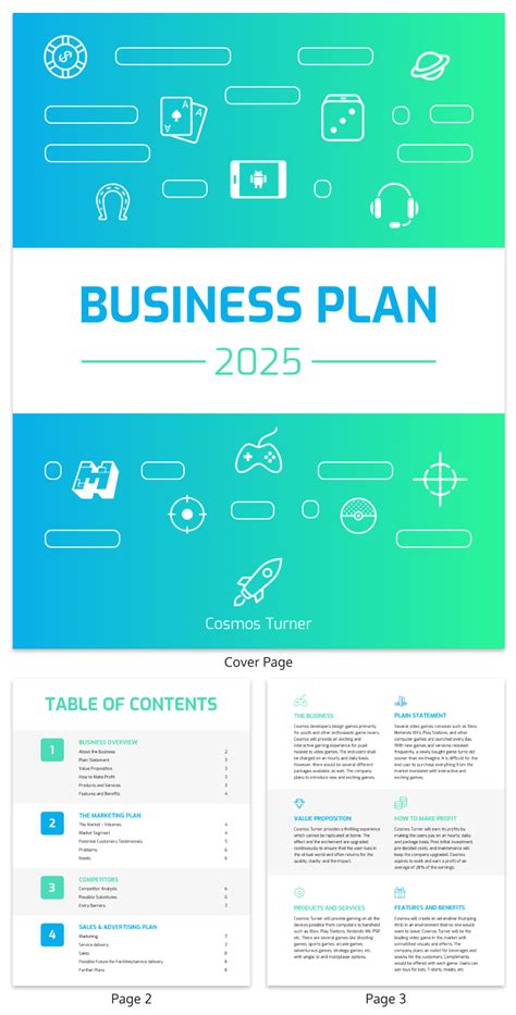 Think about business planning as something you do often, rather than a document you create once and never look at again. Simple Gaming Business Plan Template