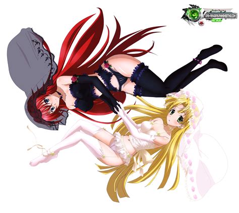 Highschool DxD:Rias Gremory+Assia Argento ULTRA Hot Pantsu Weeding HD Render | ORS Anime Renders