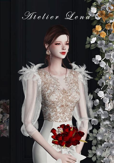 Atelier Lena Swan Dress Atelier Lena On Patreon Sims 4 Wedding
