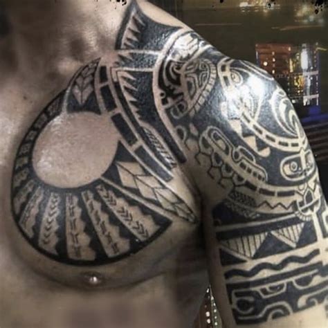 He had this tribal tattoo done in 2003 by the famous tahitian tattoo artist po'oino yrondi (hawaii). Tribal, Maori and Polynesian Tattoo - The Black Hat Tattoo