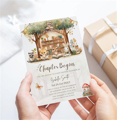 Storybook Baby Shower Editable Template | A New Chapter Is About To