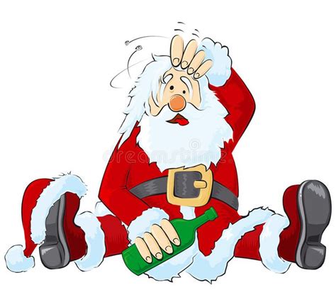 A Santa Clause Sitting Down With His Legs Crossed And Holding A Bottle In One Hand