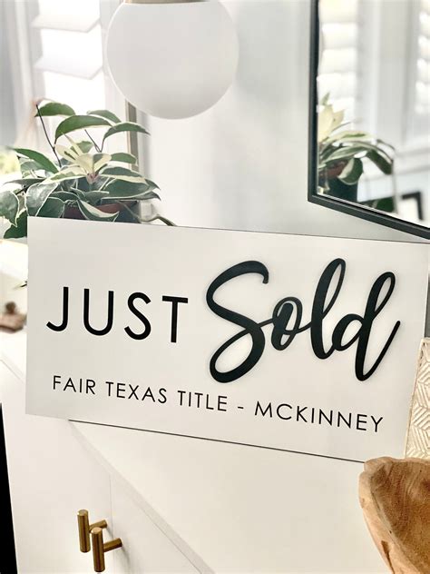 Personalized Just Sold Sign Realtor Sign Real Estate Agent Etsy In