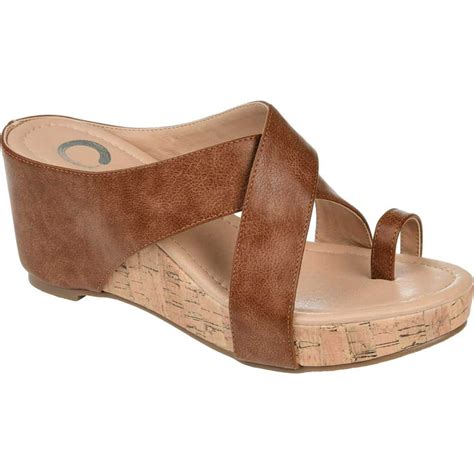Journee Collection Womens Journee Collection Rayna Toe Loop Wedge Sandal