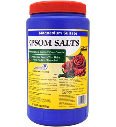 The theory is that magnesium in these salts is absorbed through the skin, in turn relieving inflammation throughout the body. Epsom Salts for Plants - Magnesium Sulfate (4lb) | Planet ...