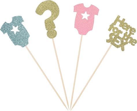 Onesie Question Mark Here For The Sex Centerpiece Sticks For Gender Reveal Party