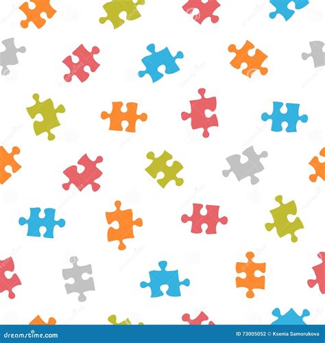Seamless Pattern Puzzle Stock Vector Illustration Of Puzzle 73005052