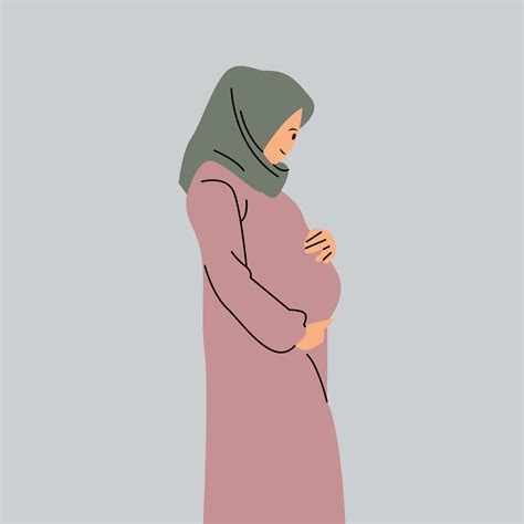 Muslim Pregnant Woman Vector Art Icons And Graphics For Free Download