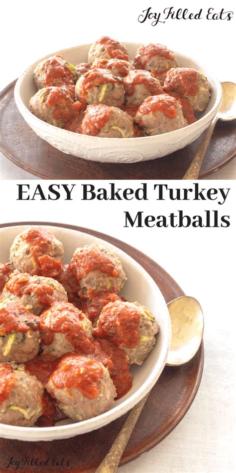 Baked Turkey Meatballs Paleo Low Carb Keto Thm S Joy Filled Eats Healthy Baked Turkey