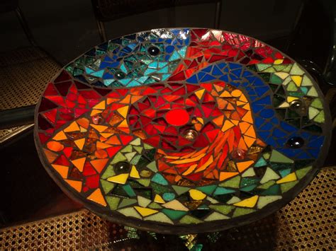 Cuenco Técnica Vitro Mosaico Vidrios De Color Y Venecitas Opacas Y