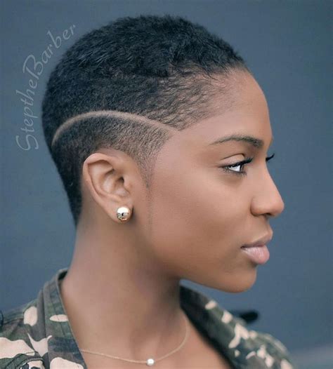 Womens Shaved Cut With Shaved Line Natural Hair Short Cuts Very Short