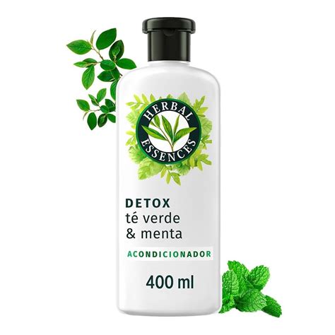 Acondicionador Herbal Essences Detox Té Verde And Menta 400 Ml Walmart