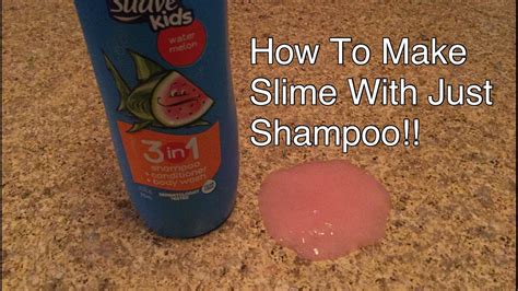 Thank you very much !subscribe toy. How To Make Slime With Just Shampoo!! - YouTube