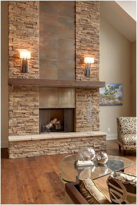 25 Indoor Stone Wall Ideas Modern Fireplace Stone Fireplace Designs