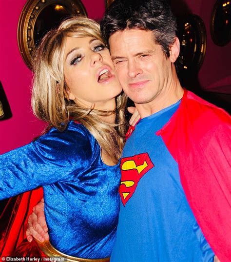 Elizabeth Hurley Dresses Up In Sexy Supergirl Outfit For Fun Filled New Years Eve Celebrations