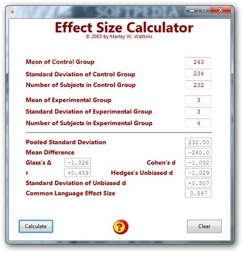 Effect Size Calculator Hot Sex Picture