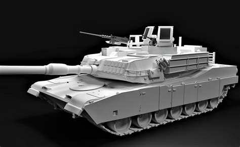 Armoured Tank M1a2 Abrams Tank 3d Model Cgtrader