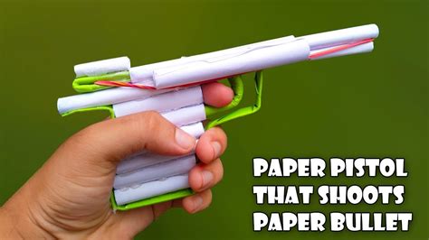 How To Make Paper Origami Gun Easy Origami Easy Gun Paper Bullets