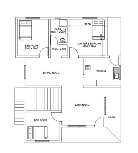 Ground Floor Plan Of Double Story House Plan Dwg Net Cad Blocks And