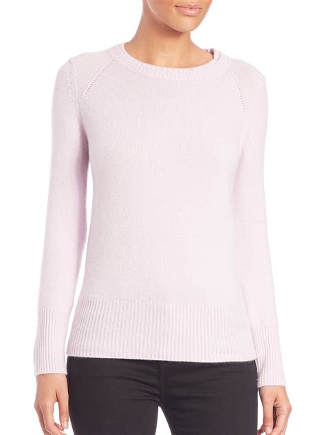 Lyst Burberry Pale Orchid Cashmere Knit Sweater In Pink