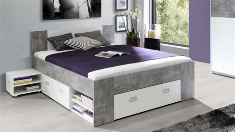 Jugendbett sternchen 90 * 200 cm lila weiß. Bettanlage STEFAN Bett Jugendzimmer Beton weiß 140x200