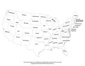 US States And Capitals Map United States Map PDF Tim S Printables
