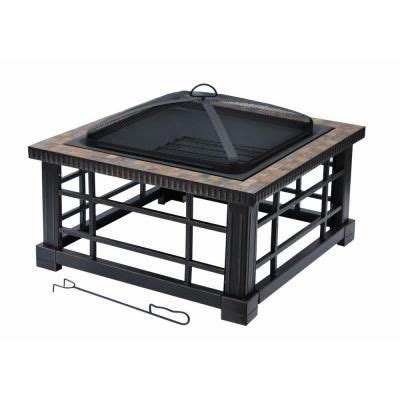 Check spelling or type a new query. Woodspire 30 in. Square Slate Fire Pit-FTB-51374 at The ...