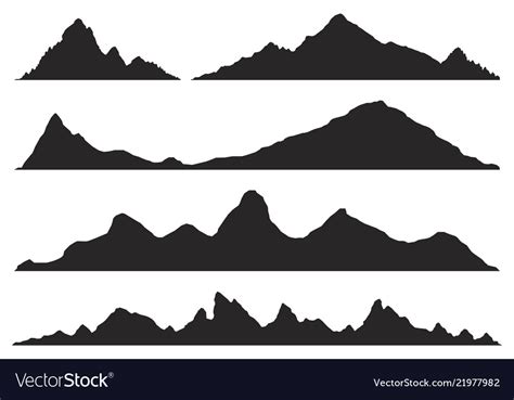Mountains Silhouettes Royalty Free Vector Image