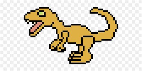 Download Raptor Raptor Dinosaur Pixel Art Clipart Png Download Pikpng