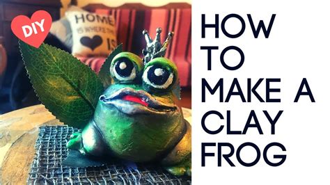 Diy How To Make An Air Dry Clay Frog Youtube