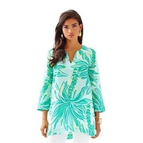 Lilly Pulitzer Tops Lilly Pulitzer Marco Island Tunic Linen Poshmark