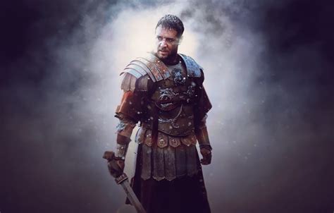 Wallpaper Gladiator Rome Maximus Russell Crowe General Movie
