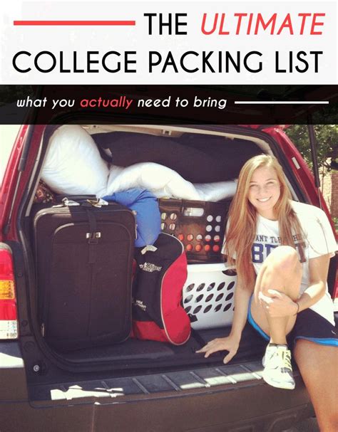 The Ultimate College Packing List For Freshmen College Packing Lists