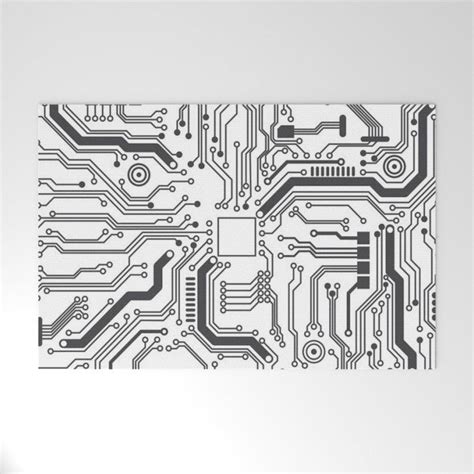 Circuit Board Art Outdoor Welcome Mat By Lilith And Eve 30 X 20