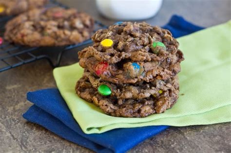 In a very large mixing bowl, combine the eggs and sugars. Monster Cookies