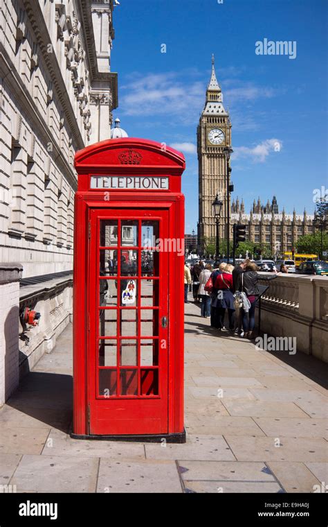 Rote Telefonzelle Big Ben Oder Elizabeth Turm Hinten London London