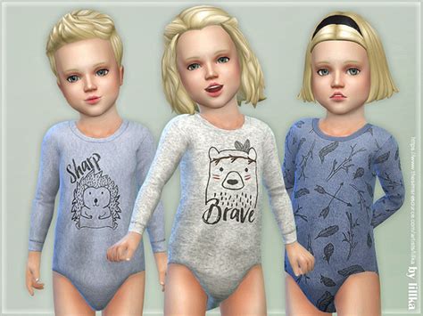 Toddler Onesie 02 By Lillka At Tsr Sims 4 Updates