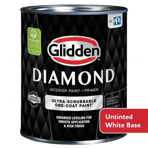 Glidden Diamond 1 Qt Pure White Satin Interior Paint And Primer Ppg53