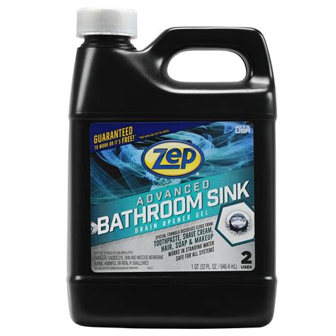 Never pour grease down the drain, and clean greasy pots and pans as thoroughly as possible with a paper towel before cleaning in hot water in the sink. ZEP 32 oz. Advanced Bathroom Sink Drain Opener-U49310 ...