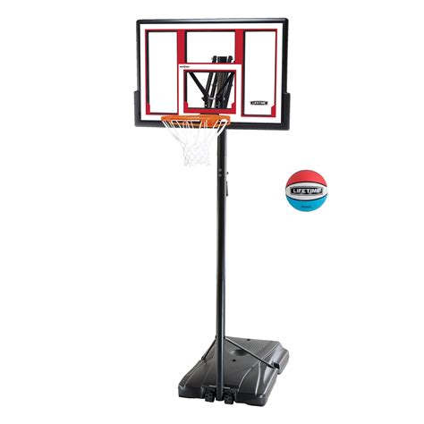 Lifetime Adjustable Portable Basketball Hoop Basketball Included