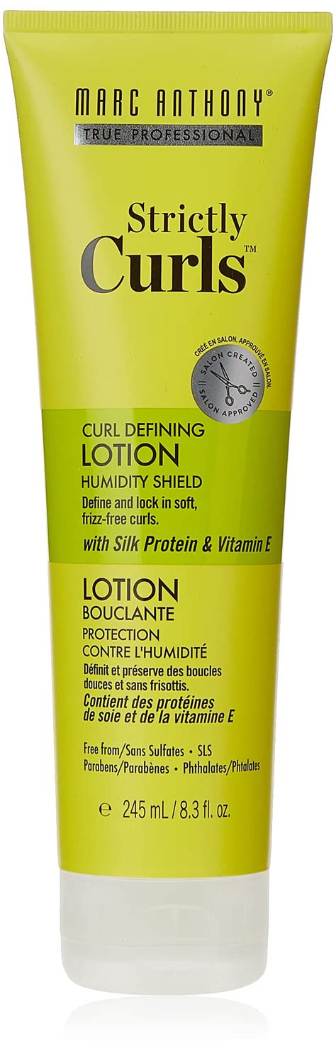 Marc Anthony Strictly Curls Vitamin E Curl Defining Lotion 2 Pack Silk Protein Hair Gel For
