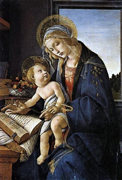 Madonna Med En Bok Sandro Botticelli ️ Botticelli Sandro