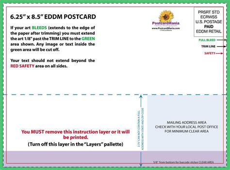 Usps Postcard Address Template Cards Design Templates