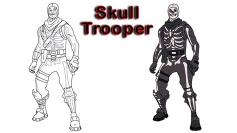 Fortnite Skull Trooper Drawing How To Draw Skull Trooper Skin Art