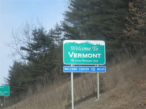 Welcome To Vermont Sign Coming From New Hampshire On I 89 Flickr