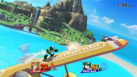 Super Smash Bros For Wii U Gameplay 18 Zelda V Mega Man