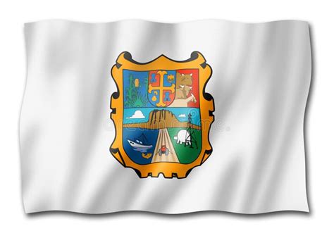 Tamaulipas State Flag Mexico Stock Illustration Illustration Of